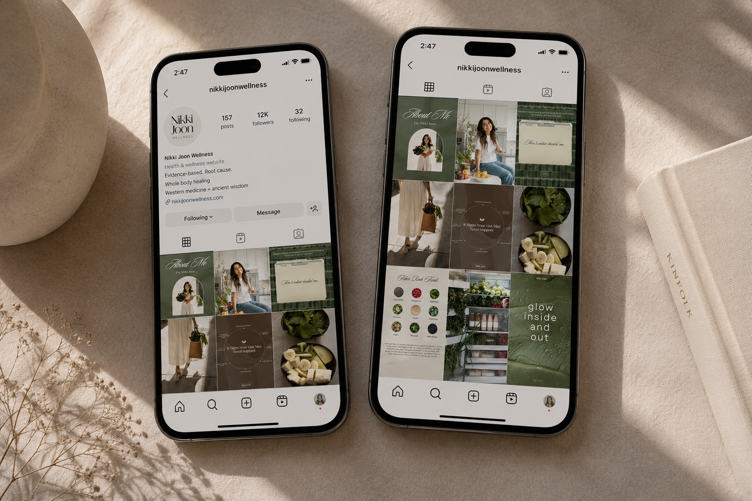 Nikki Joon Wellness feed design